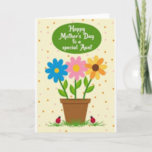 Polka Dot Flower Thank You Card