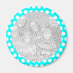 Polka Dot Frame Photo Magnet