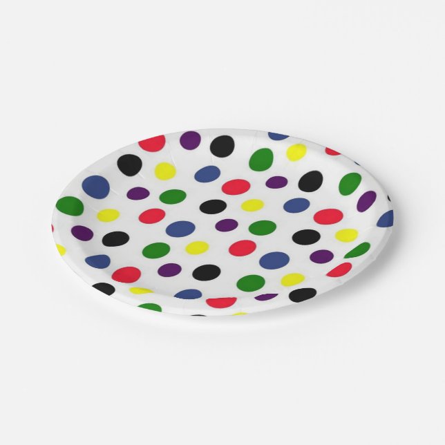 Polka Dot Fun Paper Plate (Angled)