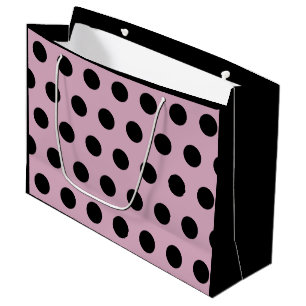 Polka Dot Gift Bag - Large (Pink & Black)