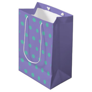 Polka Dot Gift Bag (Lavender & Aqua)