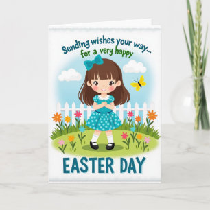 Polka Dot Girl Celebration Card