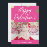 Polka Dot Gold | Valentine's Day Photo Card<br><div class="desc"></div>