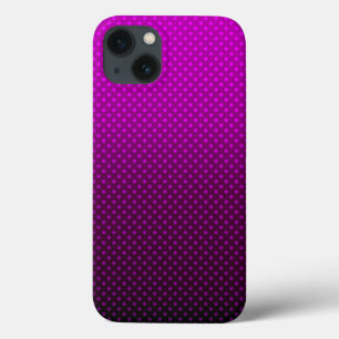 Polka dot gradient purple black colours dark print iPhone 13 case