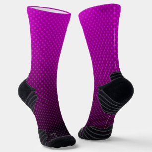 Polka dot gradient purple black colours dark print socks