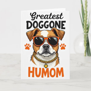 Polka Dot Greatest Dog Mom Card