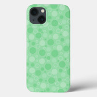Polka dot green tones retro sixties