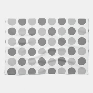 Polka Dot Greys Tea Towel