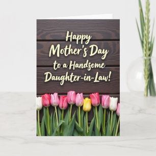 Polka Dot Handsome Daughter In Law Card