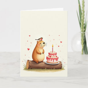 Polka Dot Happy Bear Card