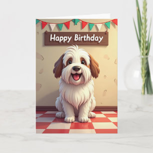 Polka Dot Happy Dog Card