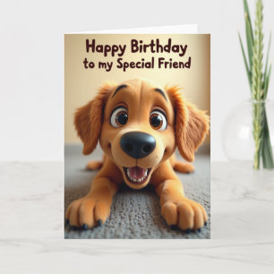 Polka Dot Happy Pup Card