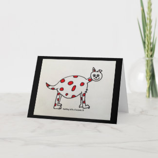 "Polka Dot Harley" Greeting Card