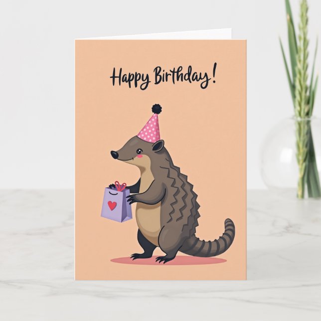 Polka Dot Hat Birthday Card (Front)