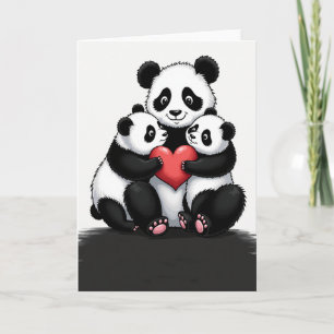 Polka Dot Heart Family Card