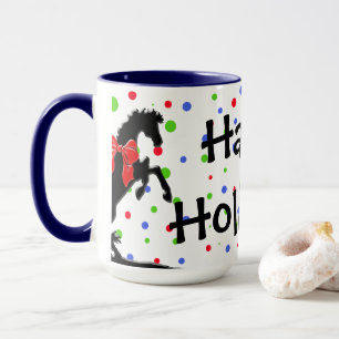 Polka Dot Heart Horses (Holiday) Mug