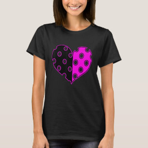 Polka Dot Heart in Black and Pink T-Shirt
