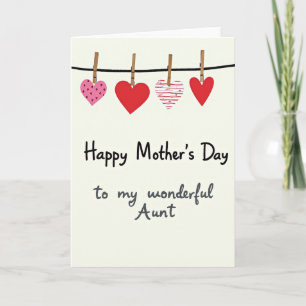 Polka Dot Heart Mothers Day Card