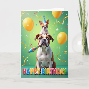Polka Dot Horn Birthday Card