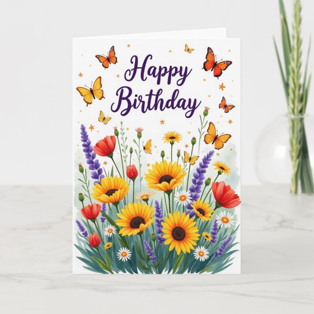 Polka Dot Joyful Garden Card (Front)