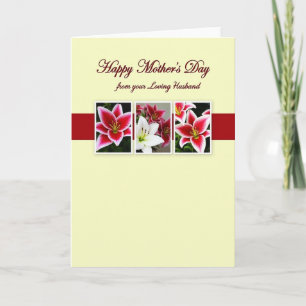 Polka Dot Lilies Mothers Day Card