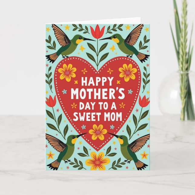 Polka Dot Love Message Card (Front)
