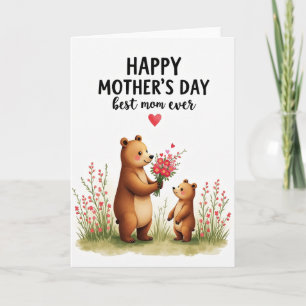 Polka Dot Loving Bear Card
