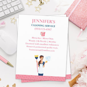 Polka Dot Maid House Cleaning Service Flyer