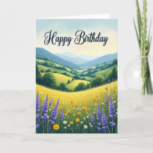 Polka Dot Meadow Bloom Card
