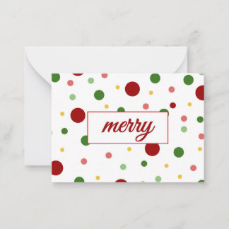 Polka Dot Merry Christmas Card