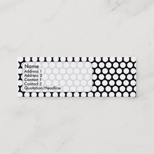polka-dot mini business card (Front)