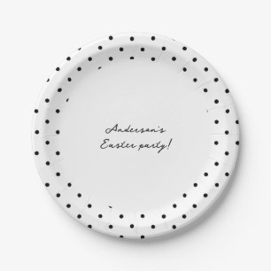 Polka Dot Minimalist Custom Paper Plate