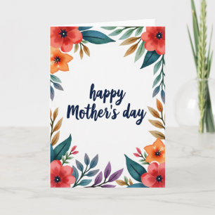 Polka Dot Moms Day Floral Card