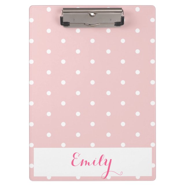 Polka Dot Monogram Clipboard (Front)