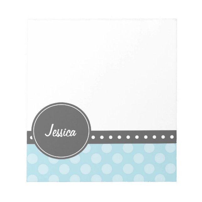Polka Dot Monogram Notepad (Front)