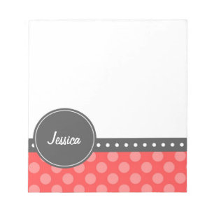 Polka Dot Monogram Notepad