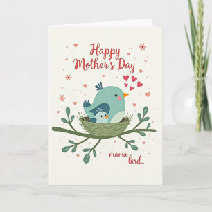 Polka Dot Mother Bird Card