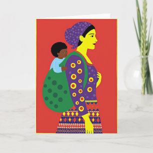 Polka Dot Mother Child Art Card