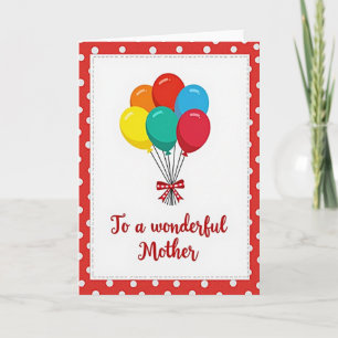 Polka Dot Mothers Day Wishes Card