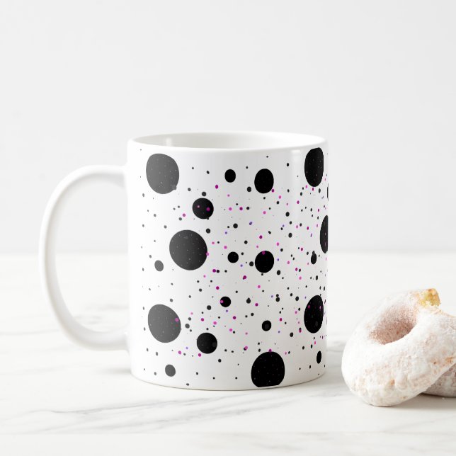 Polka Dot Mug – Playful Coffee Cup Design (With Donut)