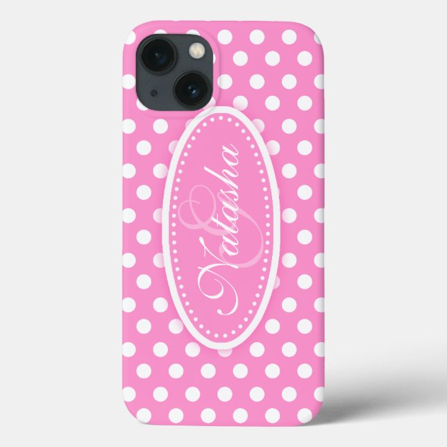 Polka dot named soft pink  Case-Mate iPhone case (Back)