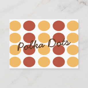 Polka Dot Orange Brown Polka Dot Business Card