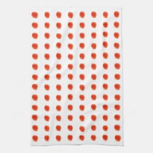 Polka- Dot Orange Tea Towel