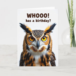Polka Dot Owl Gaze Card