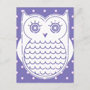 Polka Dot Owl Postcard