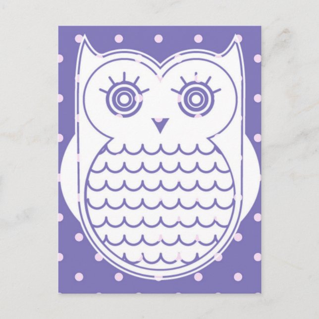 Polka Dot Owl Postcard (Front)