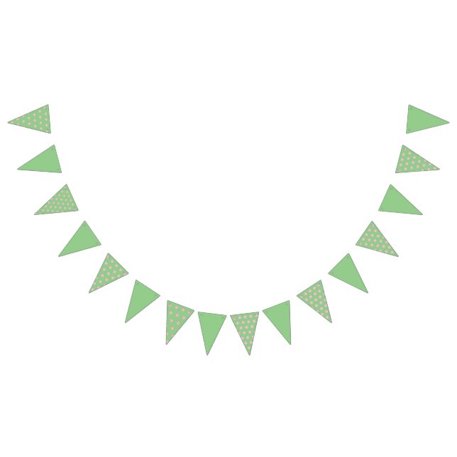 Polka Dot Party Banner (Sage Green & Pastel Pink) (All)
