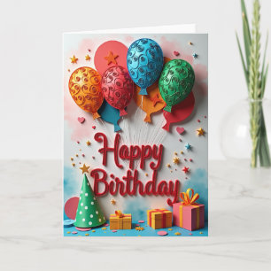 Polka Dot Party Hat Card