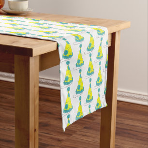 Polka Dot Party Hats Birthday New Year Celebration Short Table Runner