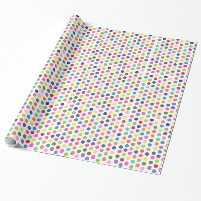 Polka Dot Party No. 2 Wrapping Paper (Unrolled)